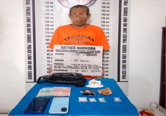 Bawa 4 Paket Sabu, Warga Simalungun Dibekuk di Pinggir Jalan Pematangsiantar