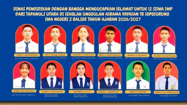Hardiknas 2026: Pemkab Tapanuli Utara Apresiasi 12 Siswa Lulus Sekolah Unggulan