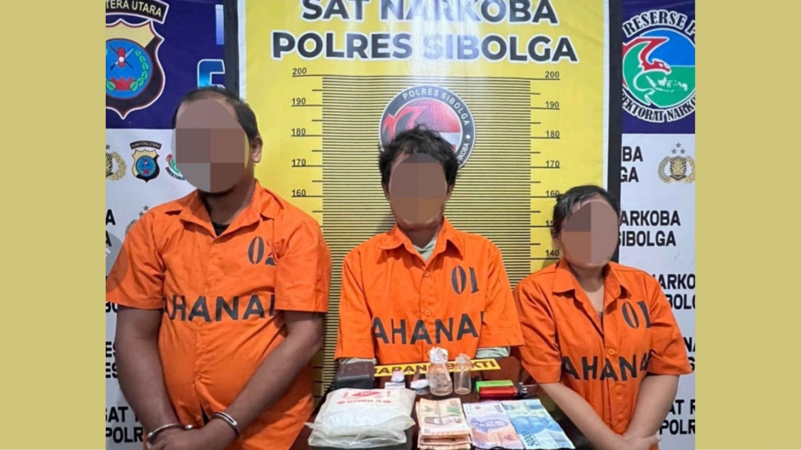 Dua Residivis Narkoba Ditangkap di Sibolga, Polisi Sita Sabu 2,91 Gram di Aek Muara Pinang