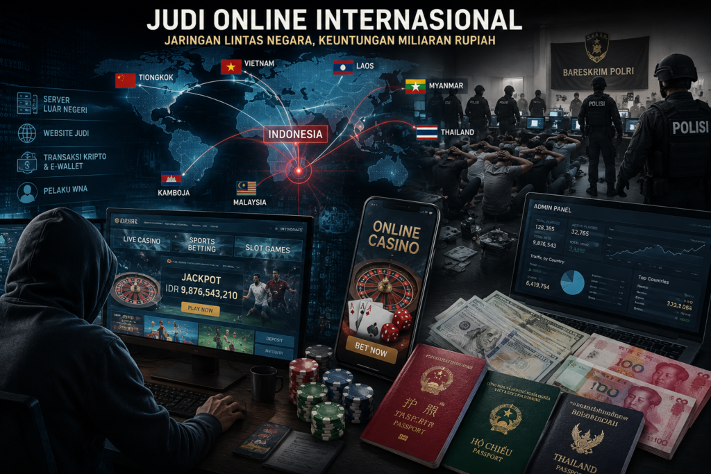 Bareskrim Bongkar Judi Online Internasional, 321 WNA Diciduk