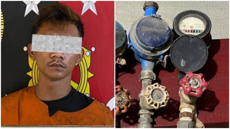 Istri Melahirkan, Meteran Air Hilang, Polres Sidimpuan Bekuk Tersangka