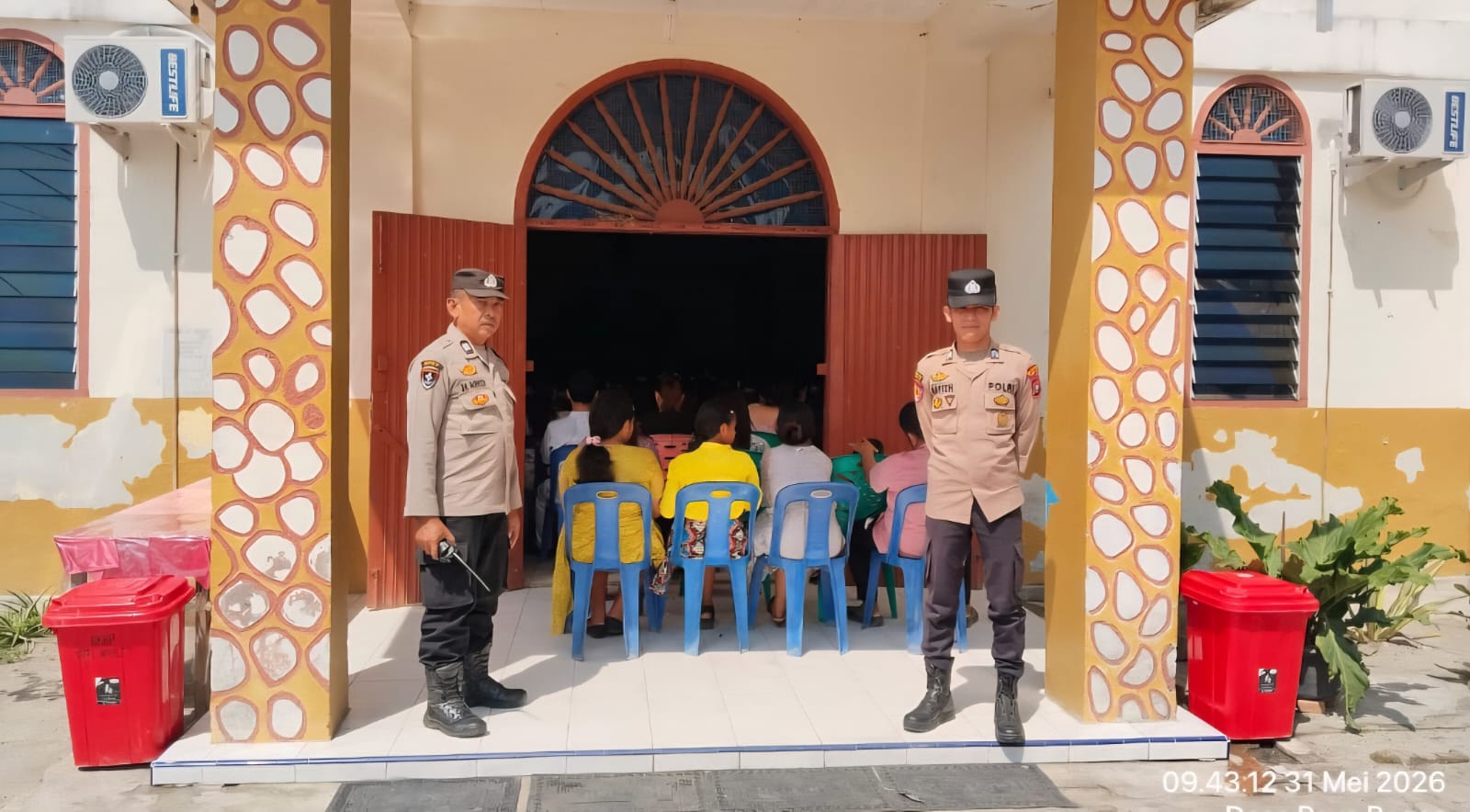 Pengamanan Ibadah Minggu di Tebing Tinggi Berlangsung Kondusif, Situasi Kamtibmas Tetap Terjaga
