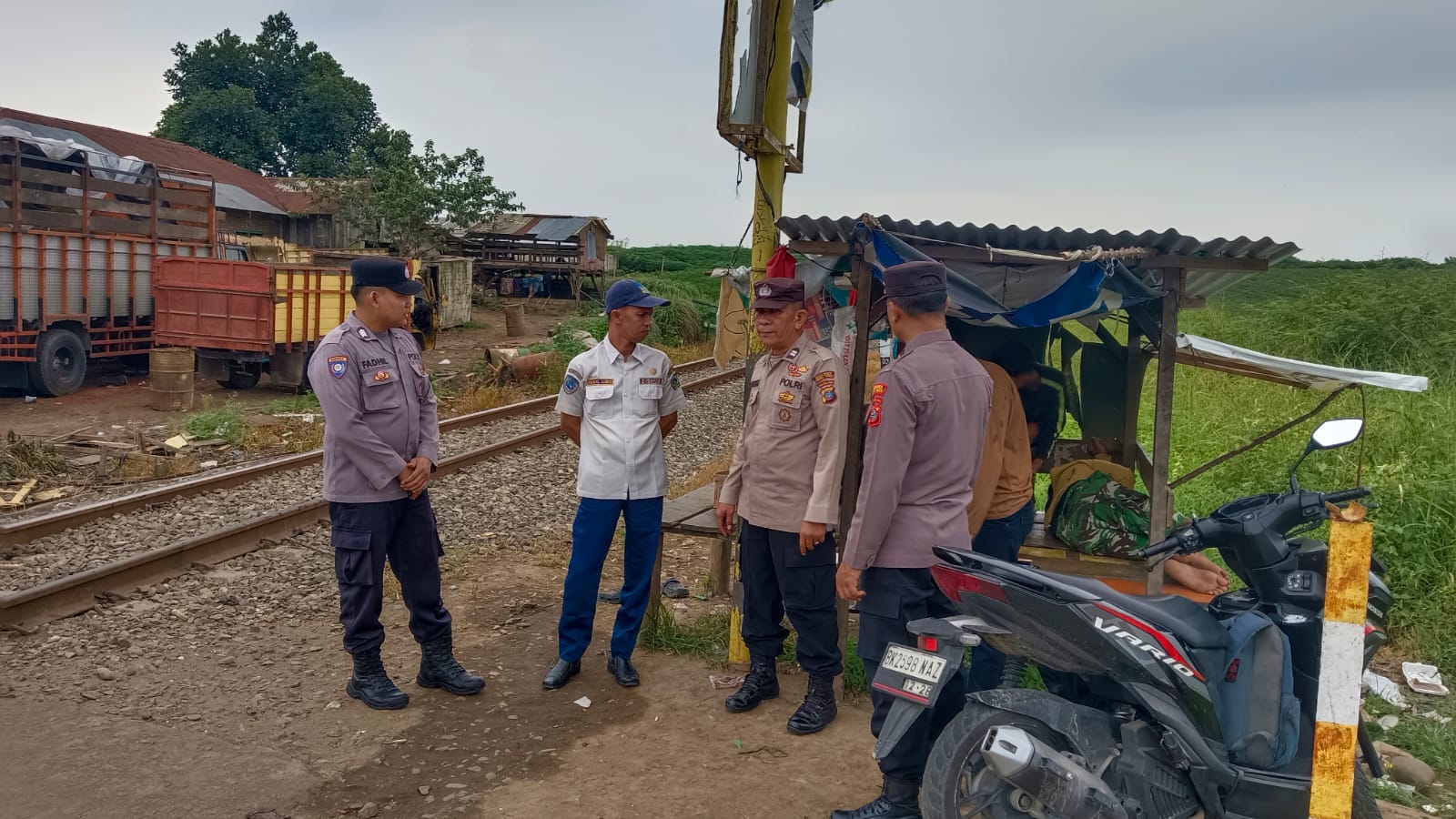 Polres Tebing Tinggi Imbau Penjaga Perlintasan KA Tingkatkan Kewaspadaan